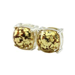 5/$25 Gold Glitter Silver Tone Earrings